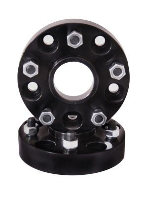 Jeep Commander Wheel Spacer Kit - Rugged Ridge - 1.5 inch, 5x5 Bolt Pattern - Black - `05-`15 Jeep Commander Wheel Spacer Kit - Rugged Ridge - 1.5 inch, 5x5 Bolt Pattern - Black - `05-`15